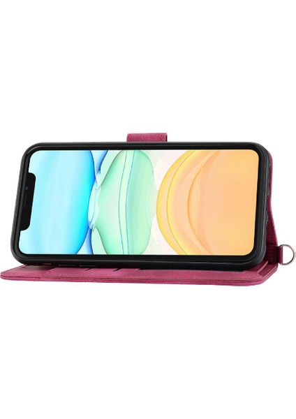 Iphone 11 Pro Max Çoklu Kredi Kartı Yuvaları Bileklik Için Flip Case (Yurt Dışından)