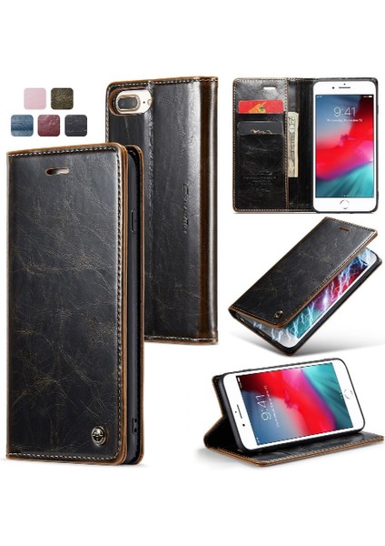 Gx Shop Iphone 6 Için Flip Case Artı/6s Artı Kickstand Kart Tutucu Retro Cüzdan (Yurt Dışından)