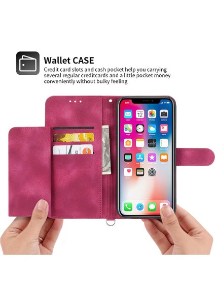 Iphone 11 X/xs Darbeye Dayanıklı Kabartmalı Çoklu Kredi Kartı Için Flip Case (Yurt Dışından)