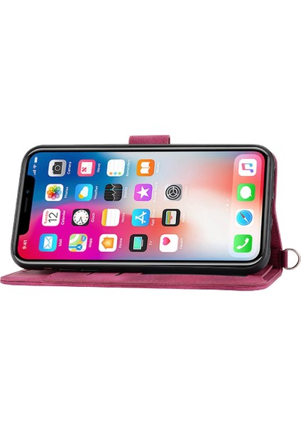 Iphone 11 X/xs Darbeye Dayanıklı Kabartmalı Çoklu Kredi Kartı Için Flip Case (Yurt Dışından)