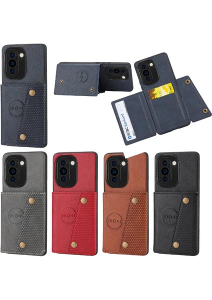 Cüzdan Kılıf Için Huawei Nova 10 Pro Buit Demir Kart Tutucu Cüzdan Kılıf (Yurt Dışından)