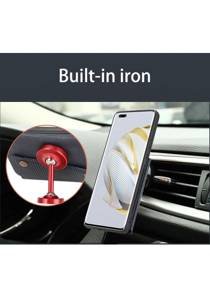 Cüzdan Kılıf Için Huawei Nova 10 Pro Buit Demir Kart Tutucu Cüzdan Kılıf (Yurt Dışından)
