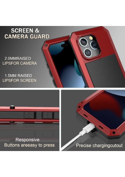 Iphone 15 Için Kılıf Artı 360 Tam Vücut Koruyucu Kapak Toz Geçirmez Açık (Yurt Dışından)