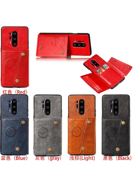 Oneplus 8 Pro Cüzdan Kılıf Için Cüzdan Kılıf Kickstand Kart Tutucu Darbeye (Yurt Dışından)