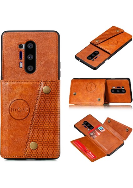 Oneplus 8 Pro Cüzdan Kılıf Için Cüzdan Kılıf Kickstand Kart Tutucu Darbeye (Yurt Dışından)