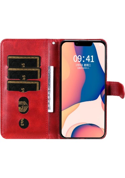 Iphone 14 Için Kılıf Artı Fermuar Kart Yuvası Sahipleri Koruyucu Kapak Deri (Yurt Dışından)