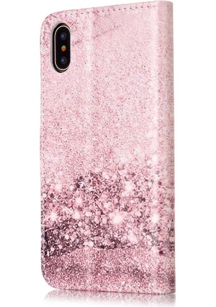 Iphone Xs Max Manyetik Mermer Desen Kart Yuvaları Tutucu Pu Için Flip Case (Yurt Dışından)