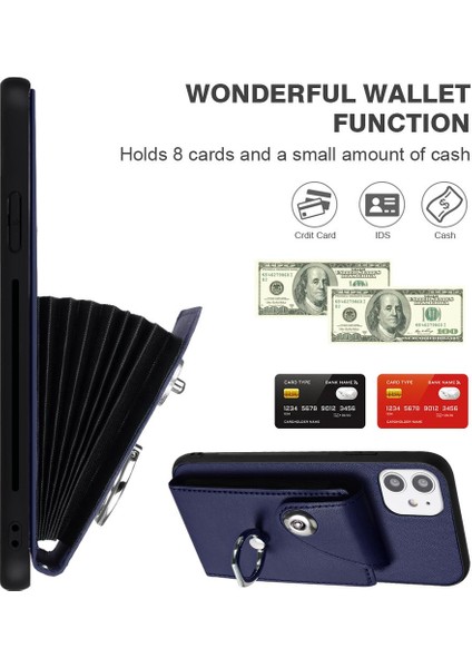 Iphone 12 Için Kılıf Mini Deri El Kayışı Kart Yuvası Tutucular Koruyucu (Yurt Dışından)