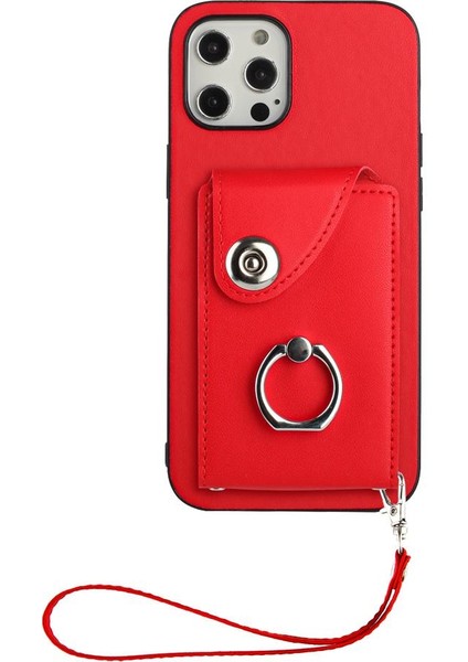 Iphone 13 Için Kılıf Pro Max Deri Kart Yuvası Sahipleri Koruyucu Kapak (Yurt Dışından)
