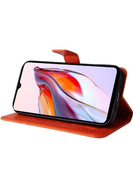 Kart ile Xiaomi Redmi 12C Manyetik Kapak Darbeye Kapak Için Flip Case (Yurt Dışından)