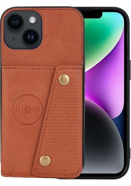 Iphone 15 Için Cüzdan Durumda Artı Cüzdan Durumda Kickstand Darbeye Koruyucu (Yurt Dışından)