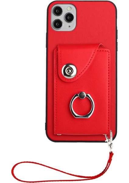 Iphone 11 Için Kılıf Pro Max El Kayışı Koruyucu Kapak Kart Yuvası Tutucular (Yurt Dışından)