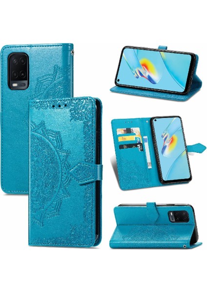Oppo A54 4g Için Basit Iş Deri Kılıf Darbeye Kapak Çevirin (Yurt Dışından)
