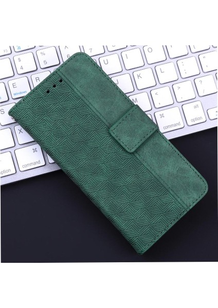 Realme Gt 6t Kickstand Özelliği Premium Pu Deri Geometrik Için Flip Case (Yurt Dışından) modelleri