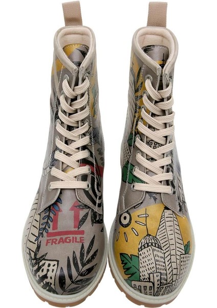 Kadın Vegan Deri Çok Renkli Uzun Bot - Fragile Tasarım fiyatları