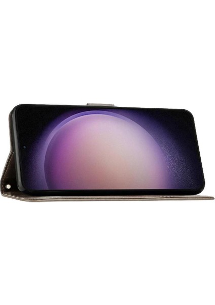 Gx Shop Samsung Galaxy S23 Fe Kickstand Pu Deri Bilek Kayışı Kart Için Filp Durumda (Yurt Dışından)