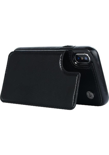 Cüzdan Kılıf IPhone X/xs Kickstand Kart Yuvaları ile Pu Deri Kart (Yurt Dışından)