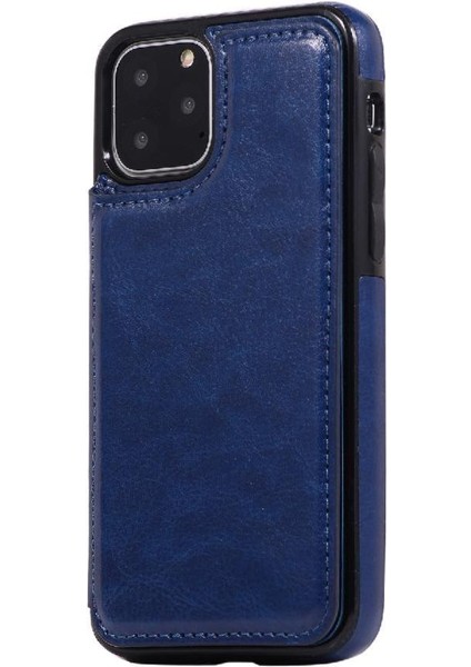 Kart Tutucu Kickstand ile IPhone 11 Pro Max Pu Deri Için Cüzdan Kılıf (Yurt Dışından)