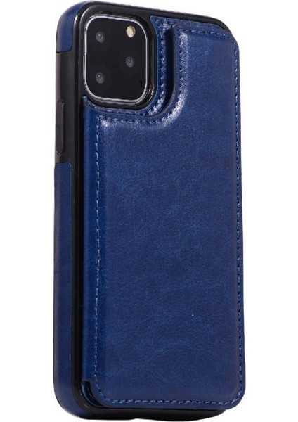 Kart Tutucu Kickstand ile IPhone 11 Pro Max Pu Deri Için Cüzdan Kılıf (Yurt Dışından)