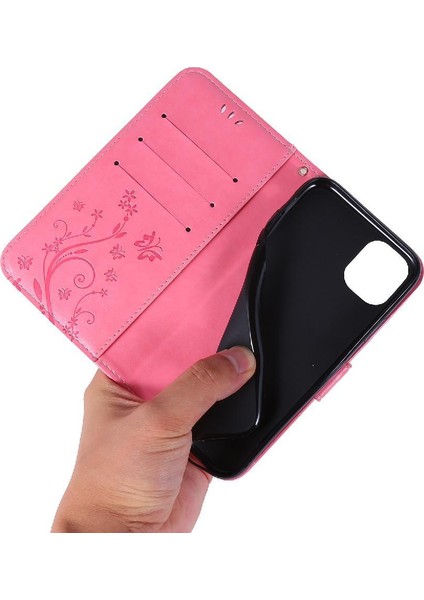 IPhone 12 Mini Pu Deri Kart Tutucu Kickstand Manyetik Için Filp Durumda (Yurt Dışından)