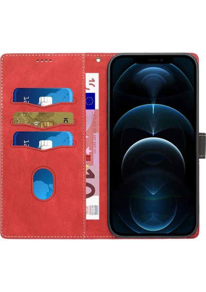 IPhone 15 Için Cüzdan Durumda Pro Kart Yuvası Çizilmeye Dayanıklı Manyetik Kapatma (Yurt Dışından)