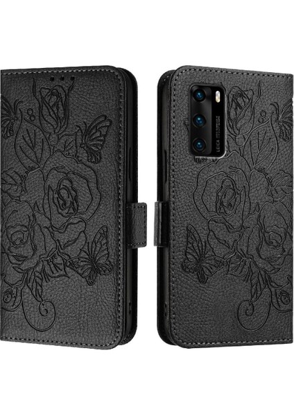 Kredi Kartı Yuvası ile Huawei P40 Için Kılıf Pu Deri Manyetik Cüzdan (Yurt Dışından) indirimleri