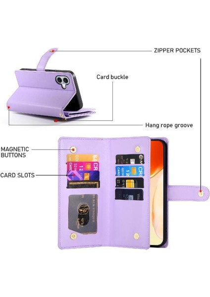 IPhone 16 Için Flip Case Artı Çok Fonksiyonlu Kart Yuvaları Kickstand Cüzdan (Yurt Dışından) fırsatları