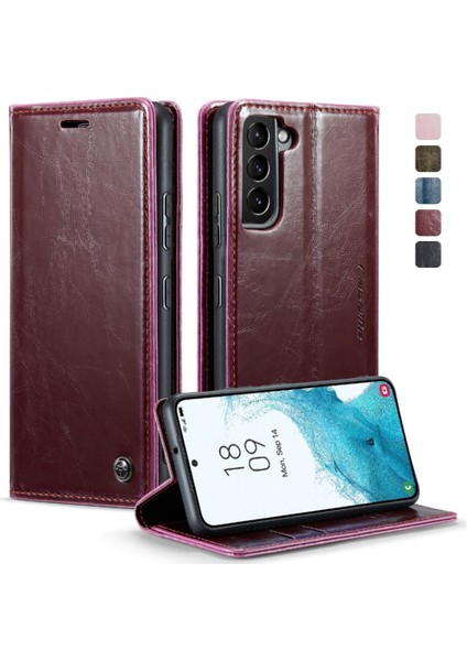 Gx Shop Samsung Galaxy S22 Artı Çılgın At Pu Deri Retro Cüzdan Için Flip Case (Yurt Dışından)