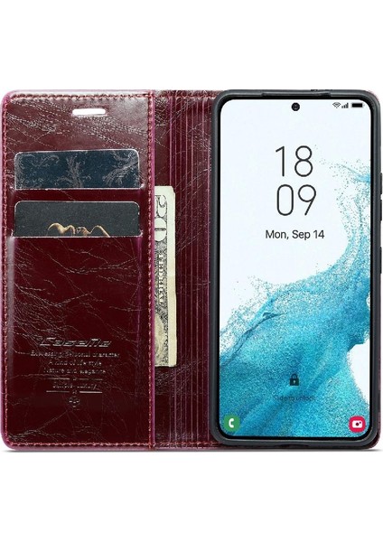 Gx Shop Samsung Galaxy S22 Artı Çılgın At Pu Deri Retro Cüzdan Için Flip Case (Yurt Dışından)