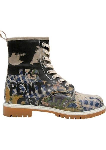 Kadın Vegan Deri Çok Renkli Uzun Bot - Les Peintres Tasarım fırsatları