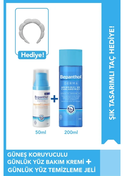 Derma Spf Yüz Bakım Kremi  50ML +Yüz Temizleme Jeli 200ML & Taç Hediye