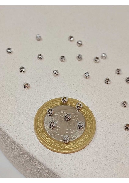 Rodyum Kaplama Boncuk Ara Malzeme 2.5mm/10 Adet (52480) fiyatları