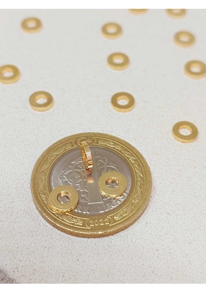 Altın Kaplama Boncuk Ara Malzeme 1*6mm/10 Adet (52478) fiyatları