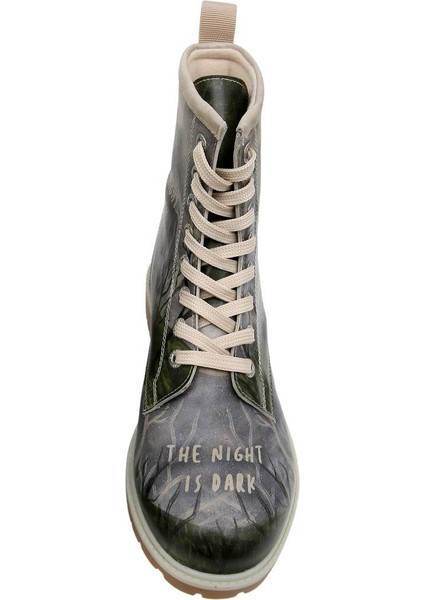Kadın Vegan Deri Gri Uzun Bot - The Night is Dark Tasarım indirimleri