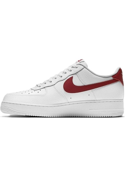 Air Force 1 '07 Leather White Deri Erkek Sneaker Beyaz Kırmızı Swoosh fiyatları
