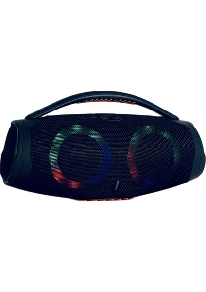 Taşınabilir Bluetooth Hoparlör Subwoofer Ses Kutusu Su Geçirmez Rgb Işık Fonksiyonu ile Ofis Dış Mekan Ev Oyuncu Siyah (Yurt Dışından)