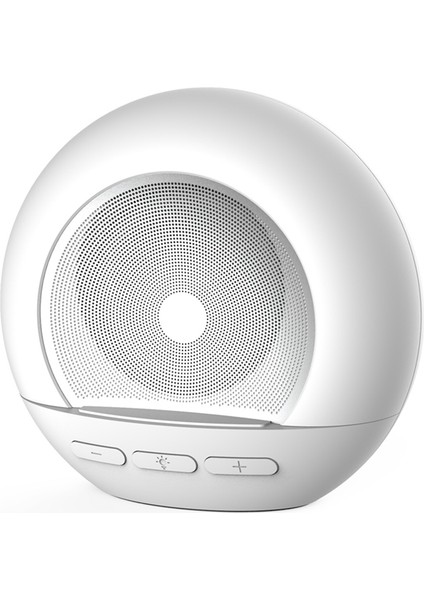 Taşınabilir Bluetooth Hoparlör Kablosuz Bas Sütunu Renkli Gece Lambası Yaratıcı Masa Lambası Iyi Uyku Kablosuz Radyo (Beyaz) (Yurt Dışından)