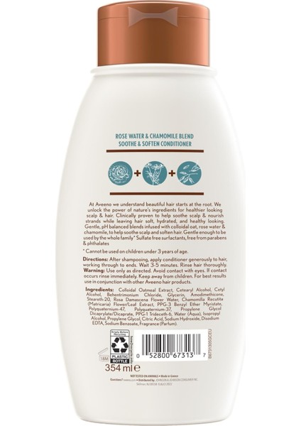 Rose Water & Chamomile Blend Saç Kremi 354ml
