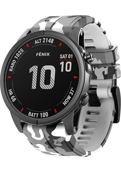Garmin D2 Charlie (26MM) Kamuflaj Silikon Saat Kordonu