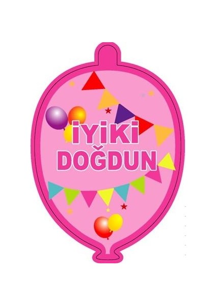 Kağıt Zincir Iyi ki Doğdun Doğum Günü Parti Süsü Pembe 24'lü fiyatları