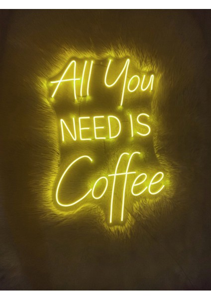 All You Need Is Coffe Kahve Kafe Neon(80x50cm)