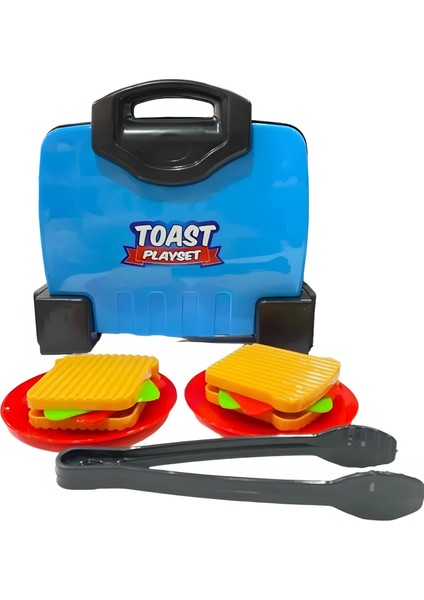 Oyuncak Tost Makinesi ve Tost Ekmeği Seti - Eğlenceli Tost Yapma Oyun Set - Aksesuarlı Tost Makinesi Oyun Seti