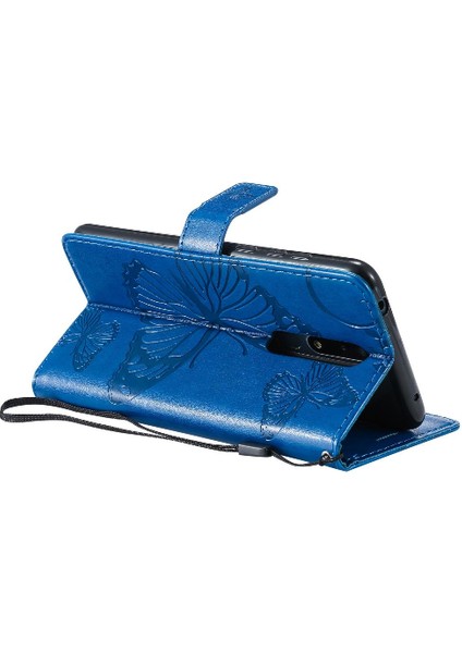 Nokia 3.1 Için Flip Case Artı Darbeye Kapak Kart Pu ile Kickstand Çevirin (Yurt Dışından)