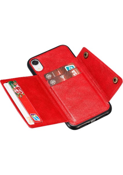 Cüzdan Kılıf iphone X/xs Cüzdan Kılıf Kart Tutucu Buit Demir Kickstand (Yurt Dışından)
