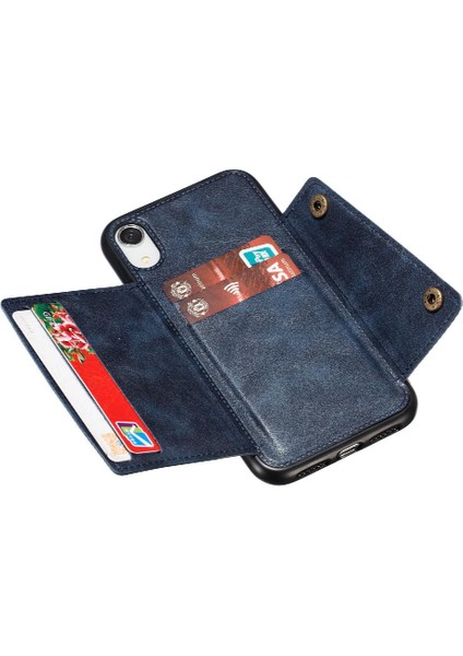 Cüzdan Kılıf iphone X/xs Cüzdan Kılıf Kart Tutucu Buit Demir Kickstand (Yurt Dışından)
