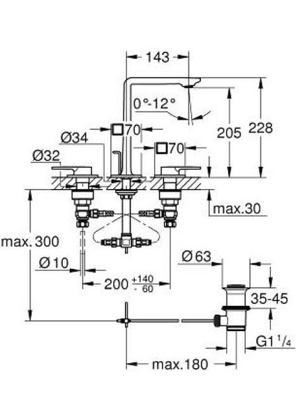 Allure 3 Delikli Lavabo Bataryası M-Boyut - 20188DL1 indirimleri