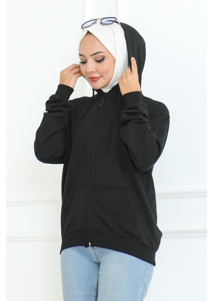 Ahlin Kapüşonlu Sweat 1101 - Siyah