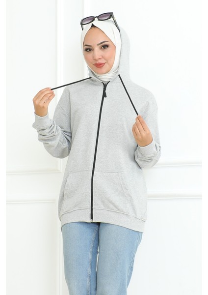 Ahlin Kapüşonlu Sweat 1101 - Gri fırsatları
