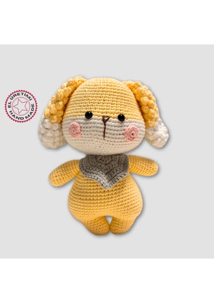 Uretti El Yapımı Amigurumi Sevimli Köpek 25CM - Sarı