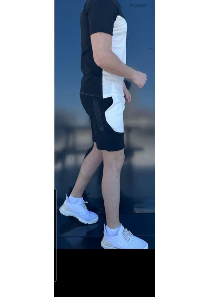 Sportswear Tech Fleece Beyaz-Siyah Şort Takımı fiyatları